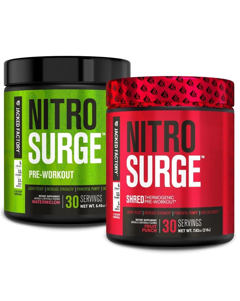 수박 & 과일 펀치 Nitrosurge에 있는 Jacked 공장 Nitrosurge 전 운동 남자 & 여자를 위한 Thermogenic 전 운동