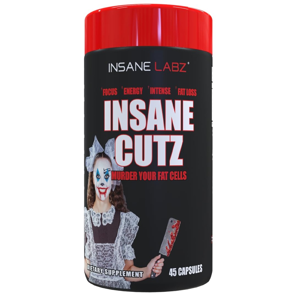 Insane Labz Insane Cutz Intense Fat Burner for Men and Women, Dandelion Root Extract를 사용한 Thermogenic 체중 감량 보충 AMPiberry, Appetite Suppressant - 45 Daily Srvgs (45 캡슐)