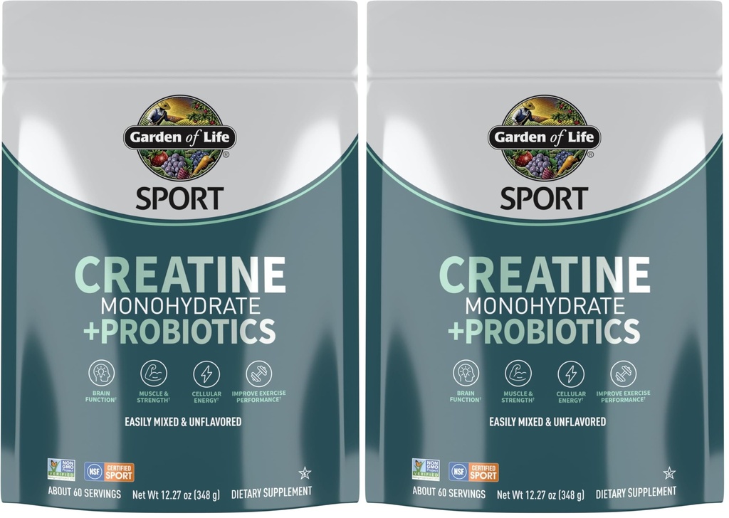 여자 & 남자를 위한 생활 Creatine Monohydrate 분말의 정원, 근육을 위한 Probiotics를 가진 Micronized 전 운동, 힘, 스포츠 아미노산 에너지, 대략 60 쉬운 혼합 Unflavored 서빙, (2의 포장)