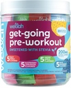Wellah Get-Going Pre-Workout Variety Pack (20 스틱 팩) - 200mg 천연 카페인, Citrulline Malate 및 L-Theanine, 및 베타 알라닌의 1000mg