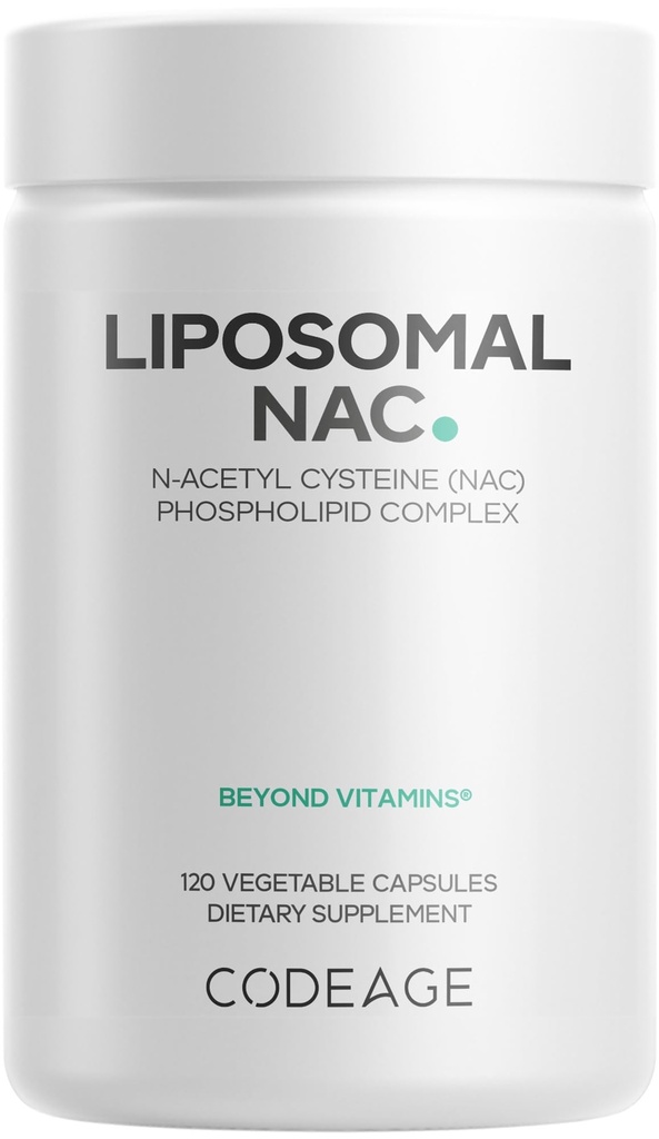 코질 Liposomal NAC 보충교재 - N-Acetyl L-Cysteine 아미노산 - 2 달 공급 - 자유로운 모양 NAC - Phospholipid Complex - Vegan, 비 GMO, 글루텐 자유로운, 낙농장 자유로운 - 120의 캡슐