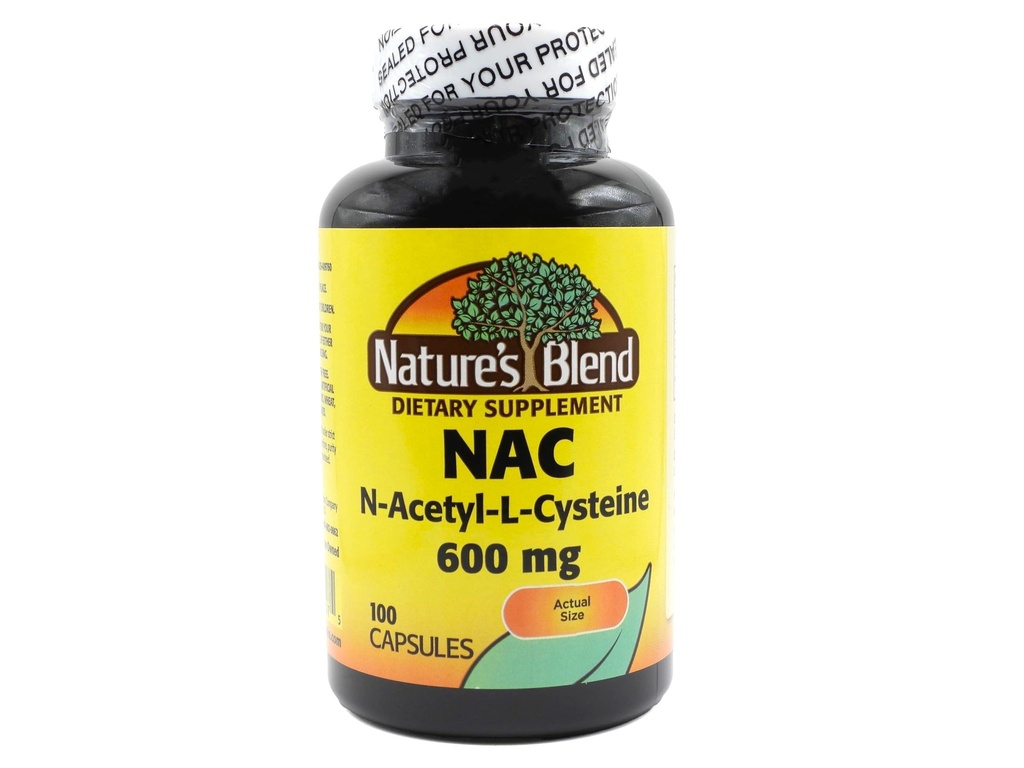 자연의 혼합 NAC 보충 N-Acetyl-L-Cysteine 600mg 100 캡슐 - Immune 지원, 세포 건강을 위한 산화 방지제