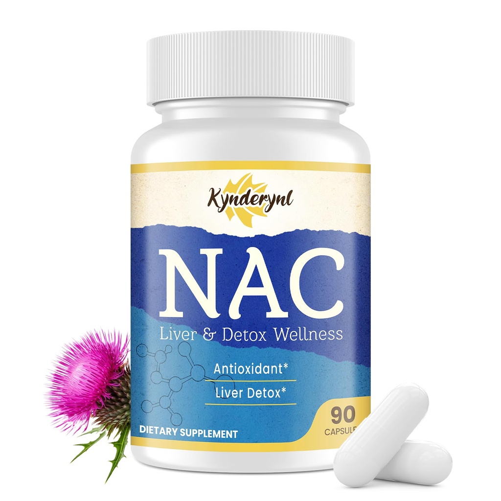 NAC 보충 N-Acetyl Cysteine | 생방송을 위한 높은 복용량 NAC 1000mg | 우유 이틀 & 글루타티온을 가진 N-Acetyl-L-Cysteine | NAC 캡슐 90-Count Vegan