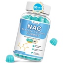 NAC Gummies, 우유 이틀, 셀레늄, B6, B12 - 산화 방지제, 면역 지원 - N 아세틸 Cysteine 600 Gummy 당 mg - 블루 베리 맛, 60 Cts