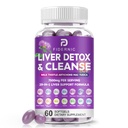 Liver Cleanse Detox & Repair - 초본 간병 지원 우유 이틀 보충교재, Silymarin Artichoke 추출물 Dandelion Beet TUDCA Choline NAC, 60 Softgels를 가진 7500mg 힘 간병 건강 지원