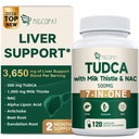 Migcopat 7-in-One TUDCA 보충교재, 우유 이틀, NAC, 알파 Lipoic 산, Dandelion 뿌리, Bile 소금 TUDCA for Liver Cleanse Detox & Repair, Bile Flow and Digestive Support - 120 캡슐