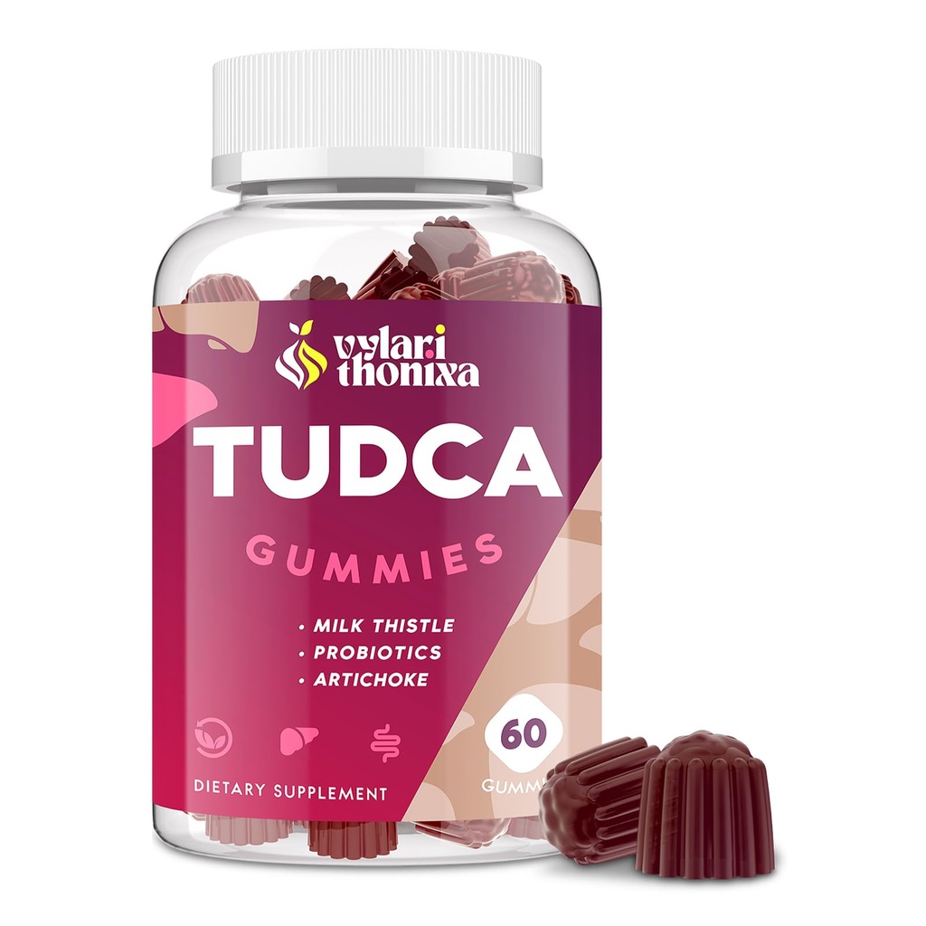프리미엄 TUDCA Bile Salts Gummies - 2000mg 높은 Potency Liver Support Supplement, Liver Detox & 우유 이틀, Artichoke, Probiotics - Vegan, 30 서빙