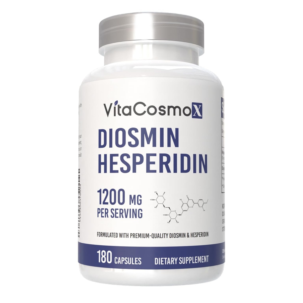 Diosmin Hesperidin 1200 mg Complex, 240 캡슐, Citrus Bioflavonoids 부유한 과일 추출물, 100% 채식주의자, 비 GMO & 글루텐 자유로운 (180의 조사 1))