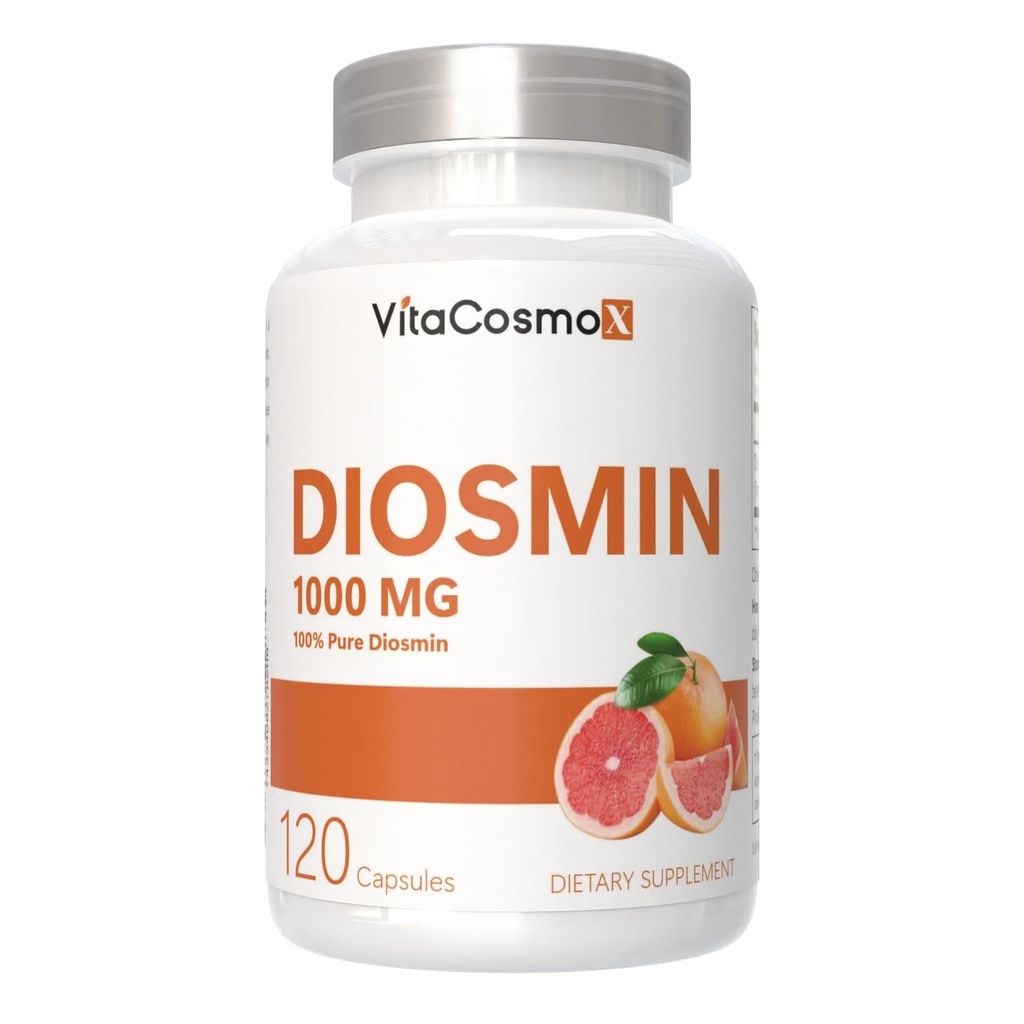 Diosmin 캡슐, 120 조사, 1000 mg 서빙, Vegan, Citrus Bioflavonoids 100% 채식주의자, 비 GMO & 글루텐 자유로운 Diosmin 보충