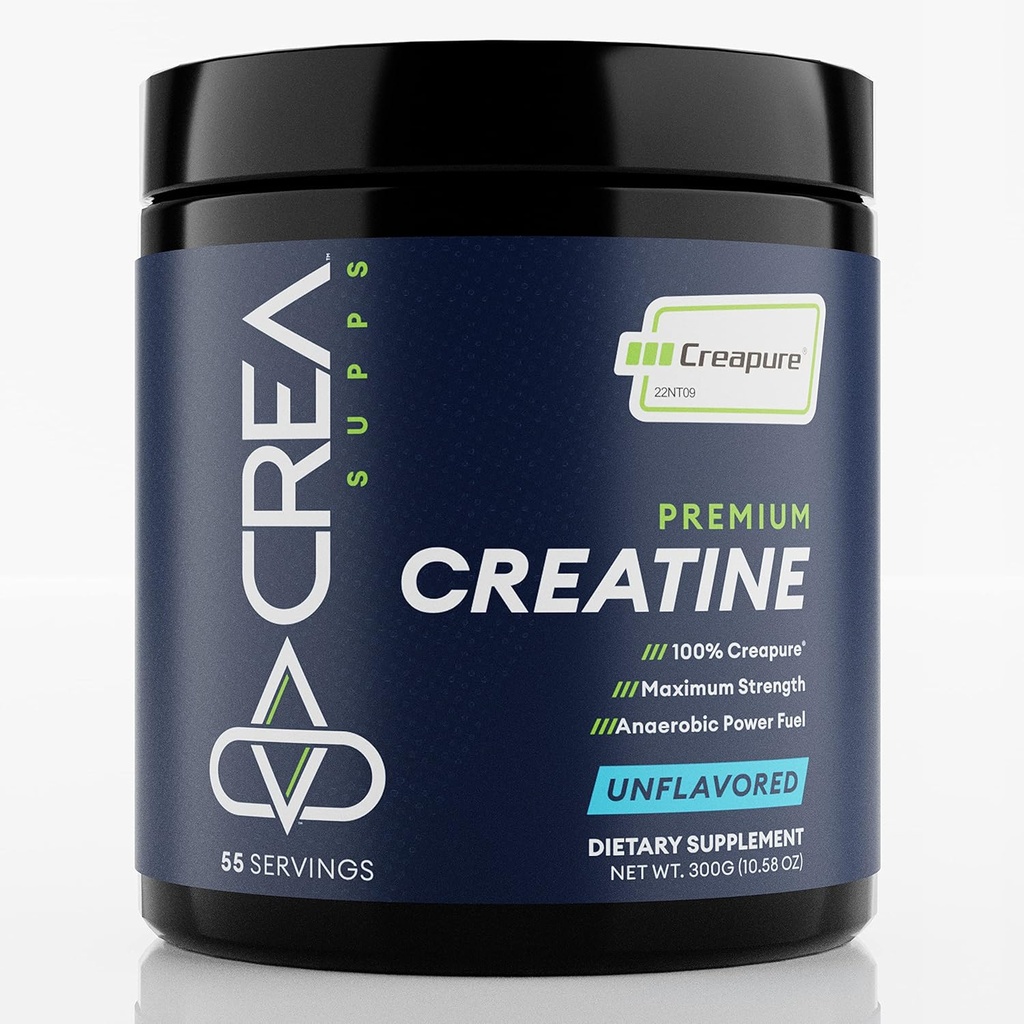 프리미엄 크레어 크레아틴 Monohydrate 파우더 | Pure, Vegan, Keto, Gluten-Free | Unflavored, 300g