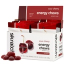 Skratch Labs Energy Chews | Caffeine Gummies for running, Cycling, Sports Performance | 젤 대안 | Sour Cherry (10 Pack) | 글루텐 프리, 비건