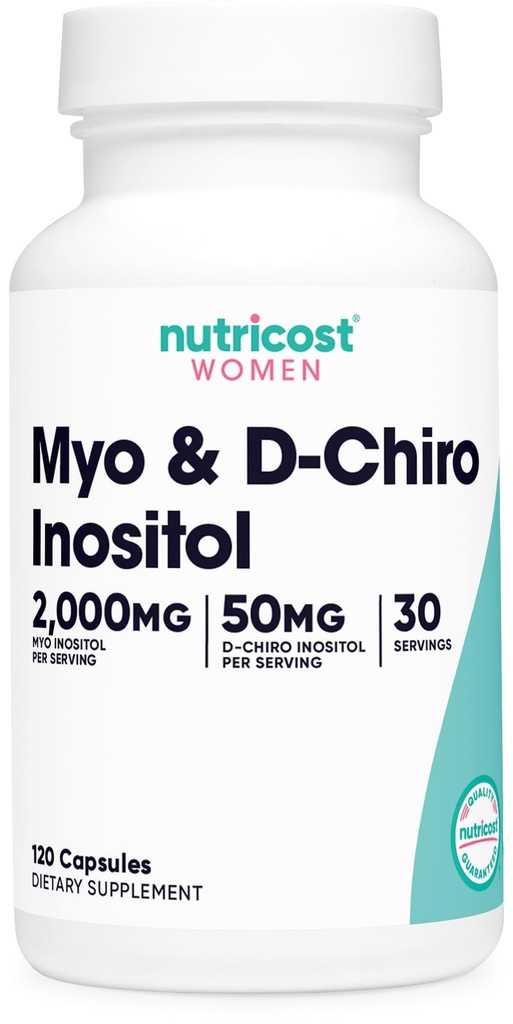 여성 2000mg, 120 캡슐, 2000mg Myo & 50mg D-Chiro Per 서빙 당 30 서빙, 채식 친화적 인 비 GMO & 글루텐 무료