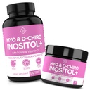 Optify Inositol 보충교재 뭉치 – Myo-Inositol, D-Chiro Inositol, Folate & 비타민 D – 캡슐 & 분말 – 60 일 공급 – 호르몬 & Ovarian 지원