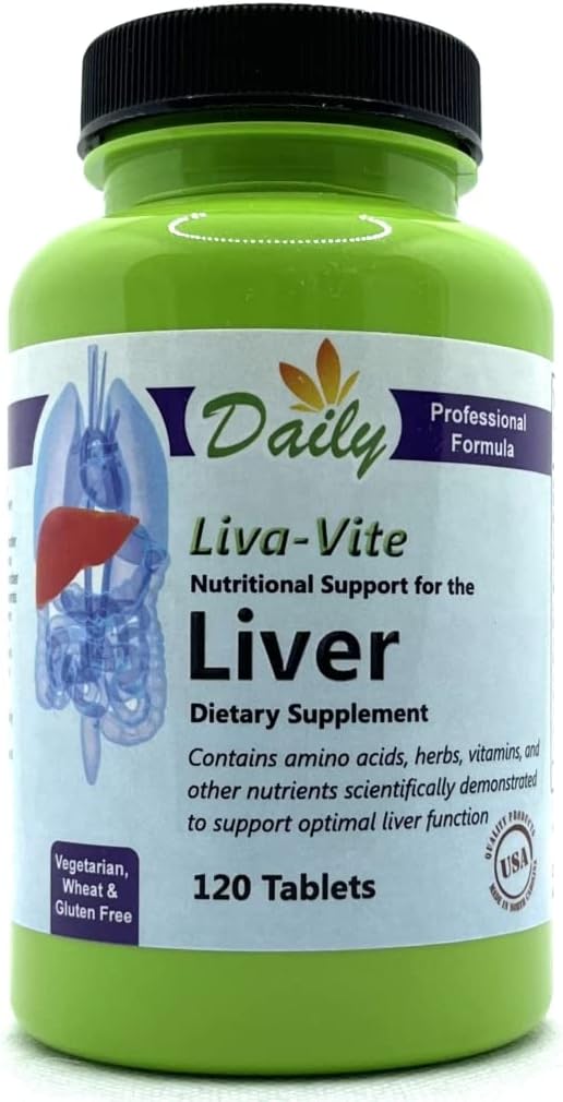 데일리 제조 Liva-ViteTM (L-Methionine, Choline, Inositol, Taurine, Dandelion 뿌리 추출물, 우유 이틀 추출물, 블랙 레이시 루트, 베트 루트, Uva Ursi & Goldenseal 루트)