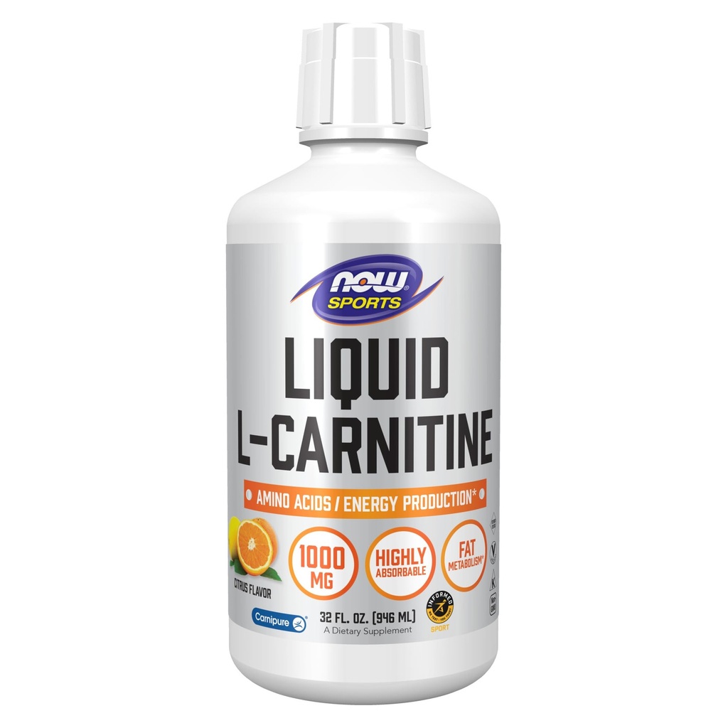 지금 음식 스포츠, 액체 L 카르니틴, 감귤류, 1,000 mg, 32 fl oz (946 ml)