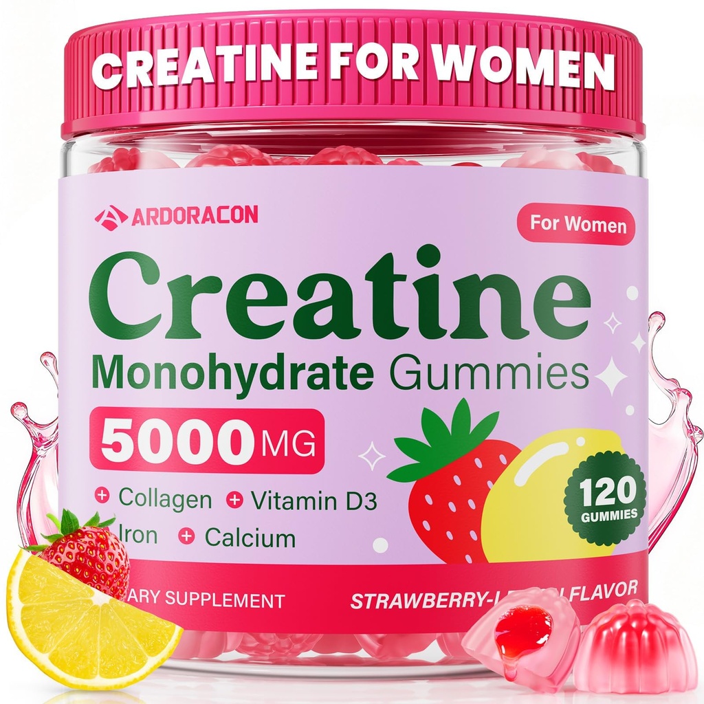 여자를 위한 Creatine, 교원질을 가진 Creatine Monohydrate Gummies, 근육을 위한 비타민 D3 & 칼슘, 시동 & 에너지, 맛을 낸 설탕 자유로운 Creatine Gummies 포스트 & 여자를 위한 전 운동 보충교재, 120 Ct