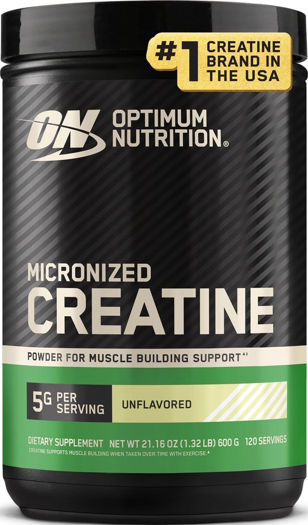 최적 영양 Micronized Creatine Monohydrate 분말, Unflavored, 120의 서빙, 600의 그램 (포장 May Vary)