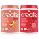 Creatine Monohydrate Gummies - Peach Pump Duo - Sour Peach & Sour Cherry - 여성 및 남성, NSF 인증, 3rd Party Tested, Anti-Melting Formula, 180 Count (2-Pack)에 대한 크레아틴 Gummies