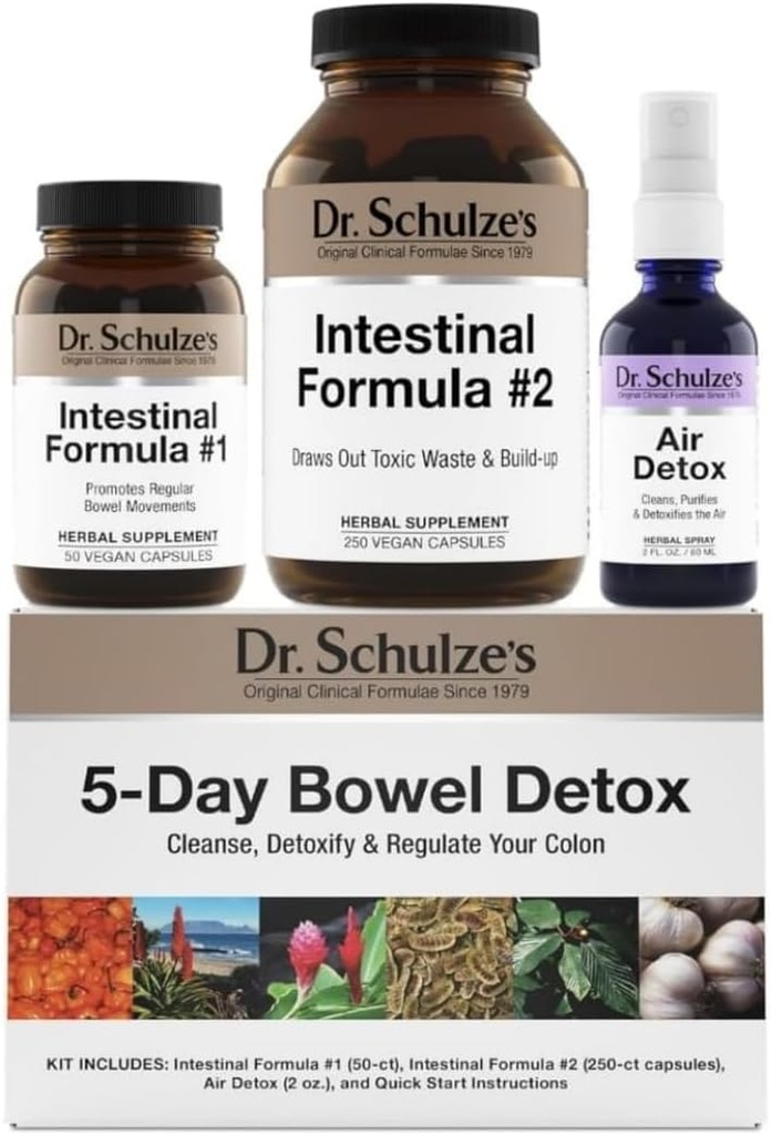 Dr. Schulze's | 5-Day Bowel Detox | 허브 콜론 클렌징 | 5월 개선 다이제스트 | 건강한 운동 | 5월 포장