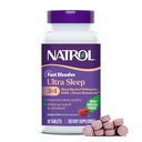Natrol Ultra Sleep 3-in-1 100 % 멜라토닌, GABA 및 식물, 규정식 보충교재, Non-Habit 성형, 30 빠른 용해 정제
