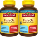 Nature Made Fish Oil Omega 3 보충제, 1000 mg Softgels, 건강한 심장 지원을위한 오메가 3 생선 기름, 90 Softgels, 45 일 공급 (팩 2)