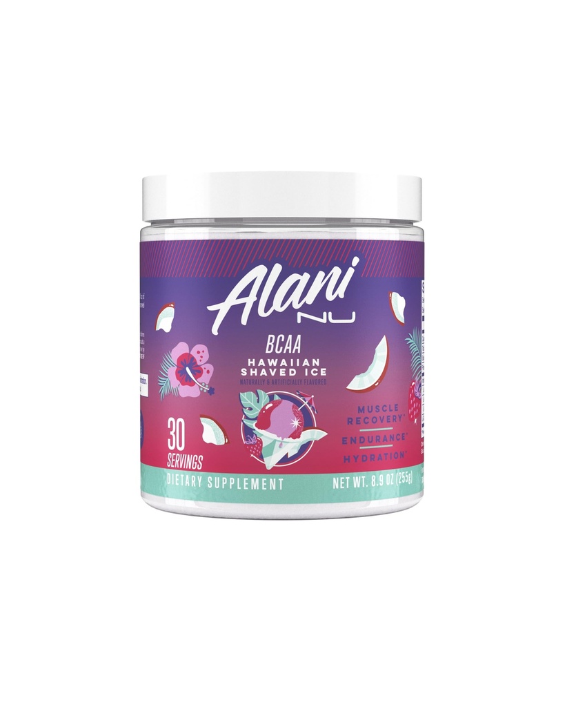 Alani Nu BCAA Hawaiian Shaved Ice | 지점 체인 에센셜 아미노산 | 2:1 포뮬러 | 보충교재 분말 | 근육 회복 비타민 포스트 운동 | 30 인분