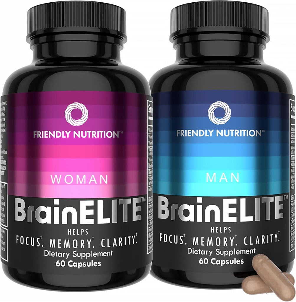 Nootropic 두뇌는 기억, 초점 & Clarity를 위해 보충합니다 - Choline, DMAE, Phosphatidylserine 및 Bacopa (60Ct 2pack)를 가진 남자 & 여자를 위한 진보된 뇌 승압기 캡슐