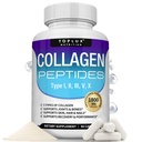 Toplux 다 교원질 펩티드 알약 1800 Mg Complex - 유형 I, II, III, V, 더 나은 피부를 위한 X 우수한 교원질 복합체 & 머리, 강한 합동, 가수분해한 단백질, 남자 여자를 위한, 90의 캡슐, 보충교재