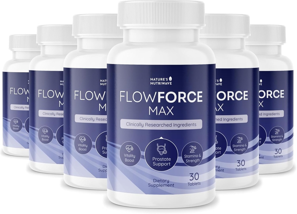 FlowForceMax Herbal Support Supplement - Saw Palmetto Extract가있는 천연 식물 기반 공식 | 30 Chewable Tablets, 6 Month Supply, Made in USA