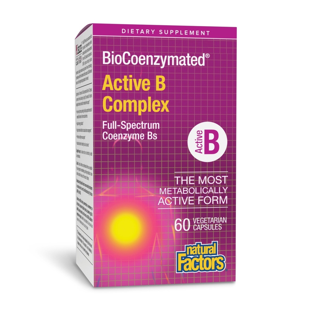 Natural Factors, BioCoenzymated Active B Complex, 60 캡슐 (60 인분)