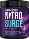 Jacked Factory X John Wick - Nitrosurge Wick Pre Workout Supplement - Intense Energy, Battle-Ready Focus, Unstoppable Commitment 및 Sheer Will - 30 서빙, Baba Yaga Blue Raz