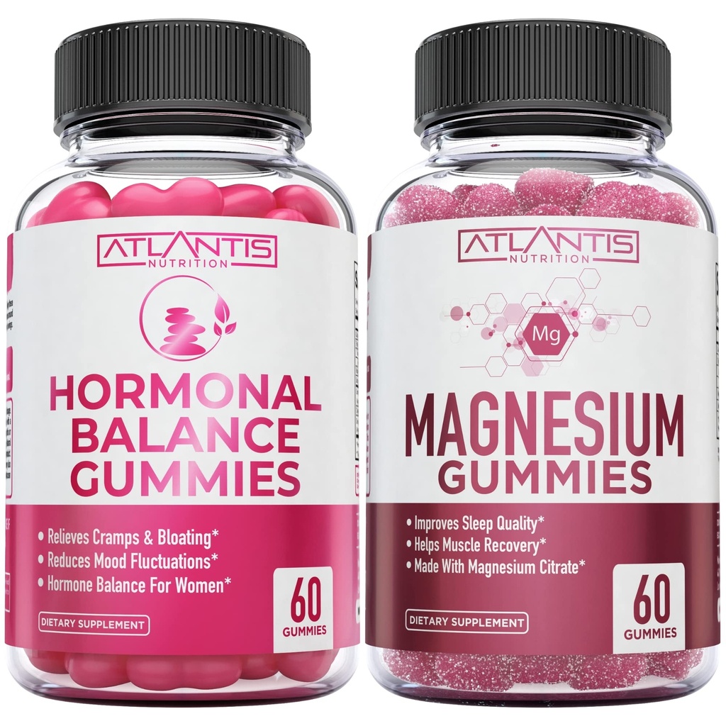 근육 크림, PMS Gummies를 위한 Hormonal 균형 & 마그네슘 Gummies Alleviate Bloating & Mood 그네, 마그네슘 도움은 주름을 방지하고 근육 회복을 승진시킵니다 - 병 당 60의 Vegan Gummies