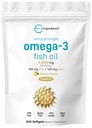 마이크로 성분 여분 힘 Omega 3 물고기 기름은 서빙 당 1,000mg, 300 Softgel | 레몬 맛 | Burpless | EPA 180mg + DHA 120mg | 심해 물고기