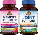 Vitalitown Women’s Probiotic & Joint Support Bundle (Pack of 2) | 여성 프로바이오틱스 120억 (품목 1) 및 조인트 지원(품목 2) | 선반 안정 | 조인트 & 여성 건강 | 망고
