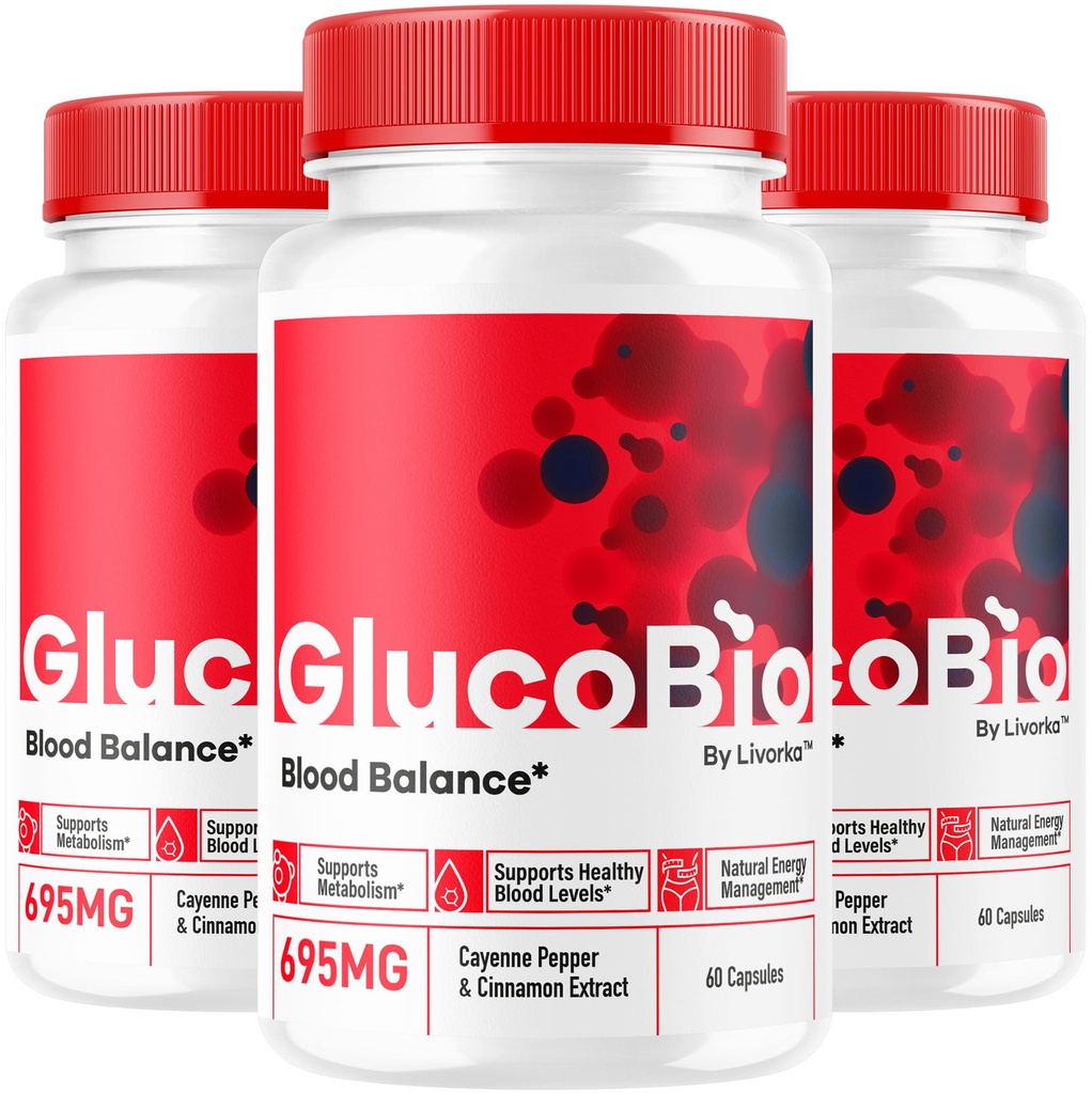 (3 팩) GlucoBio 캡슐 - 공식 Gluco 바이오 지원 알약, 전반적인 균형, GlucoBio 알약, GlucoBio 보충교재, Glucovio 리뷰, 3 개월 동안 90 캡슐