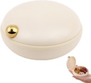 iplusmile Travel Pill 주최자, 4 Compartments Portable Pill Case, 비타민 Fish Oil 보충제, 비즈니스 여행 필수품을위한 일일 의약품 컨테이너 상자 (베이지)