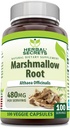 허브 시크릿 마쉬멜로 추출물 보충교재 | 480 Mg | 100 Veggie Capsules | Non-GMO | 글루텐 프리 | 미국