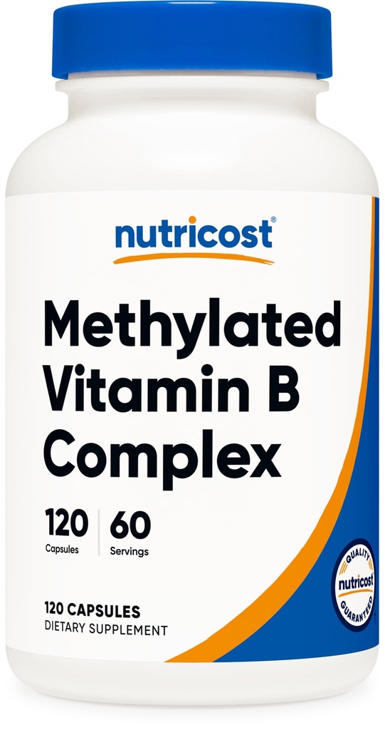 Nutricost 메틸을 입힌 비타민 B Complex 120 캡슐 - (60의 서빙) 글루텐 자유로운