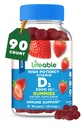 Lifeable Sugar Free Vitamin D 5000 IU - 훌륭한 타스팅 천연 맛 거미 보충 - 글루텐 무료 채식 GMO-Free Chewable - 면역 지원 및 뼈 건강을 위해 - 성인 - 90 Gummies