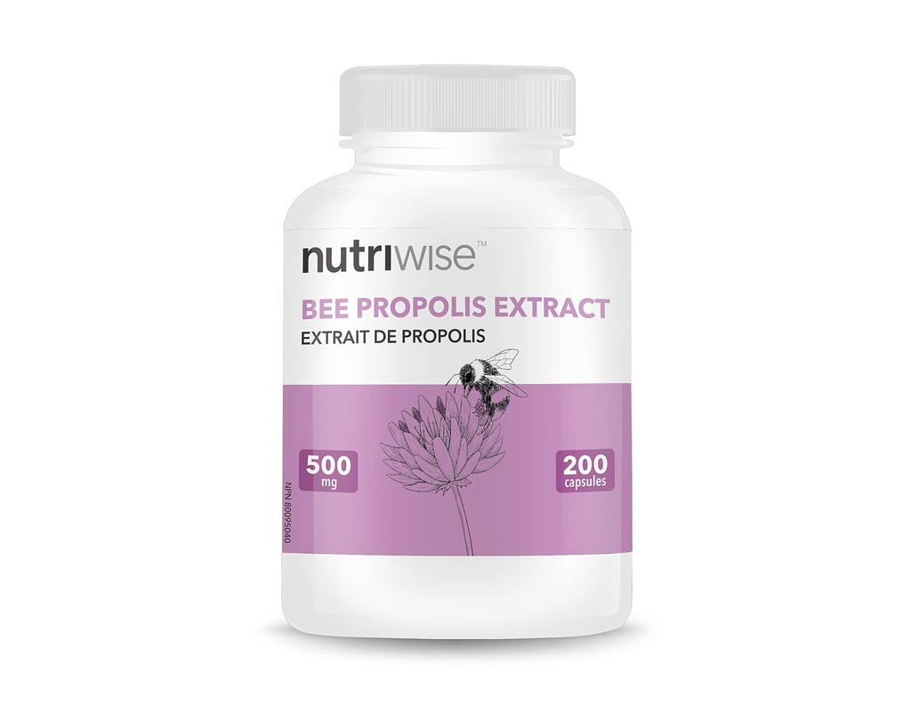 NutriWise 브라질 꿀벌 Propolis 추출물 면역 지원 500mg