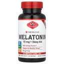 Olympian Labs Melatonin 10mg Time release with Vitamin B6 - 최대 힘 정제 - 마약 무료, 지원 편안한 수면, 야간 수면 보조 - 60 Vegan Tablets (60 서빙)