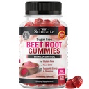 Sugar Free Beet Root Gummies - 가장 높은 흡수를위한 코코넛 오일과 주입 된 Nitric 산화물 Gummies - 에너지 및 전체 바디 건강 지원 - 맛있는 Strawberry 맛 - 120 카운트 (60 일 공급)