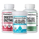 Physician 's CHOICE Gut Guardian 번들 : 60 Billion Probiotic, Digestive Enzymes & Bloat + Gas Probiotic - 여성 및 남성을위한 매일 Gut 건강 지원