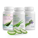 AloeCure 유기 알로에 베라 캡슐 팩 - 3 조각 - VeraFlex, 알로에 베라 캡슐, Probiotics + 효소