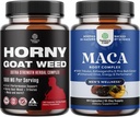 Horny Goat의 번들은 Black Maca Root, Tongkat Ali, Saw Palmetto & Panax Ginseng Extract for Stamina & Energy and Black Maca Root with Siberian Ginseng Ashwagandha - Men’s Wellness Supplement
