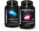 MagEnhance 보충교재의 지적인 실험실 2-in-1 뭉치 (M 마그네슘 L-Threonate, Glycinate & Taurate와 더불어) 5MG 5-MTHF Methylfolate Quatrefolic 산® (MTHFR 메틸화 지원을 위한 보충교재)
