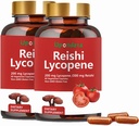Lycopene 캡슐, 유기 Reishi 버섯 200mg 보충을 가진 자연적인 Lycopene 200mg 전립선 건강과 면역 지원을 위한 - 글루텐 자유로운, 비 GMO, 60의 캡슐 (2 팩)
