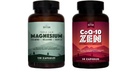 천연 Rhythm Cardio Calm 번들 - 트리플 캘름 마그네슘 150mg, 120 캡슐 + CoQ10-ZEN (Coenzyme Q10 + L-Carnitine + L-Theanine), 30 캡슐