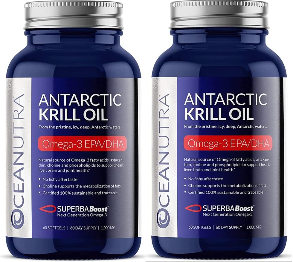 100% 순수한 크릴 기름 1000MG 120 일 공급 두 배 힘 56% Phospholipids Astaxanthin Sustainable 남극 SuperbaBoost 오메가 3 EPA DHA 심장 두뇌 피부 관리, 제3자 시험하는, 물고기 기름 없음