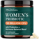 여성 프로바이오틱스 | 질, pH 밸런스 및 소화기능을 위한 50억 CFU | Prebiotics & Hormone Balance Blend를 이용한 여성 프로바이오틱스 | 선반 안정 | Vegan, Gluten-Free | 30 Ct